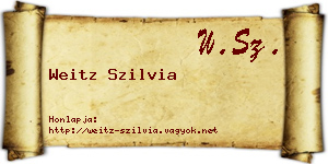 Weitz Szilvia névjegykártya