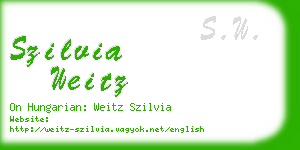 szilvia weitz business card